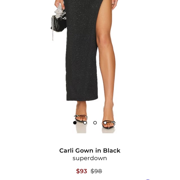 Revolve Superdown Carli Sparkle Gown in black - NWT - Picture 5 of 10